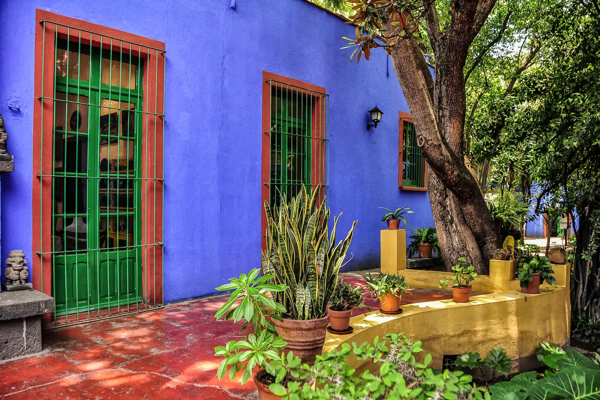 House of Frida Kahlo in CoyoacÃ¡n neighborhood in Mexico City