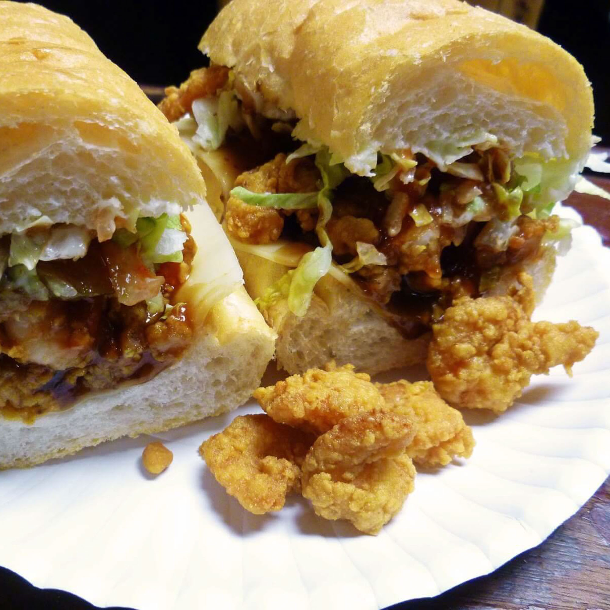 Po-boy at Domiliseâs in the Garden District in New Orleans