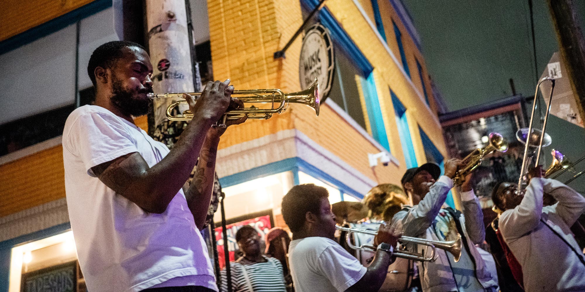 Frenchmen Street in Marigny neighborhood in New Orleans