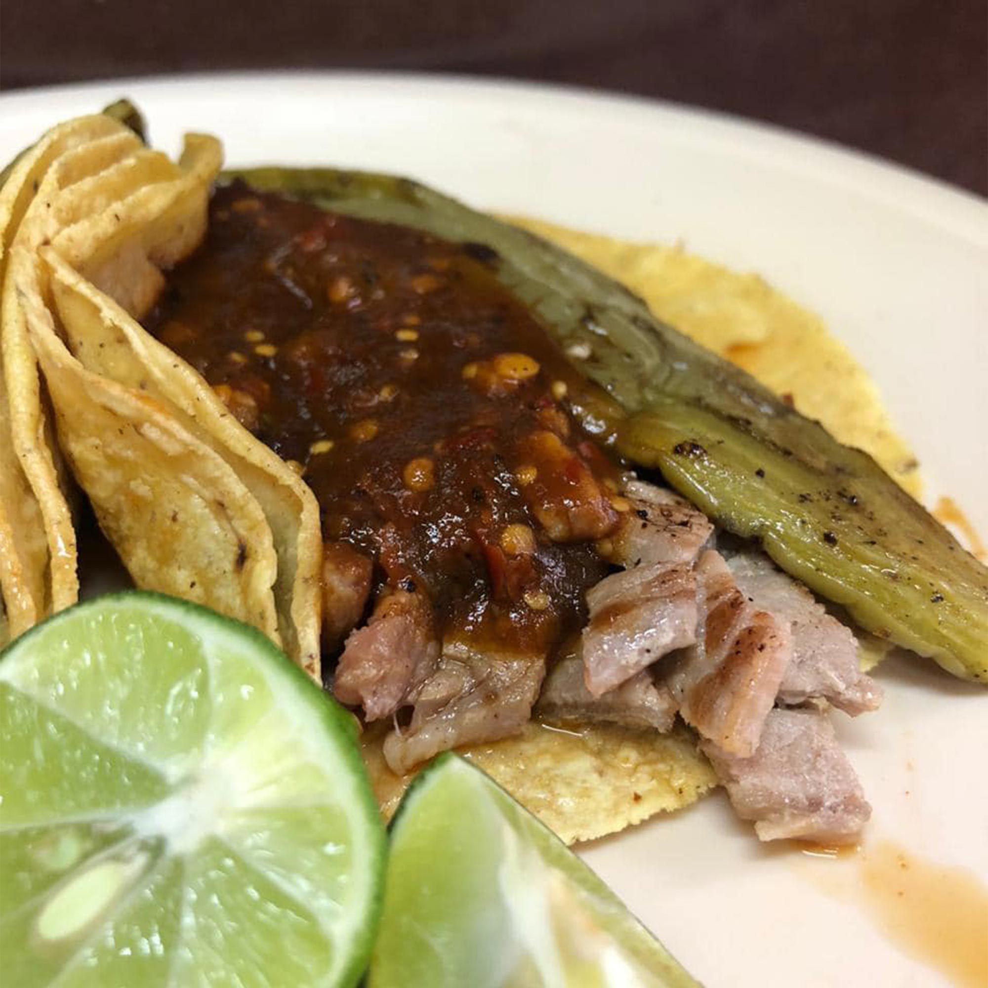 Carnitas Tacos at Taqueria Don Juan in Mexico City