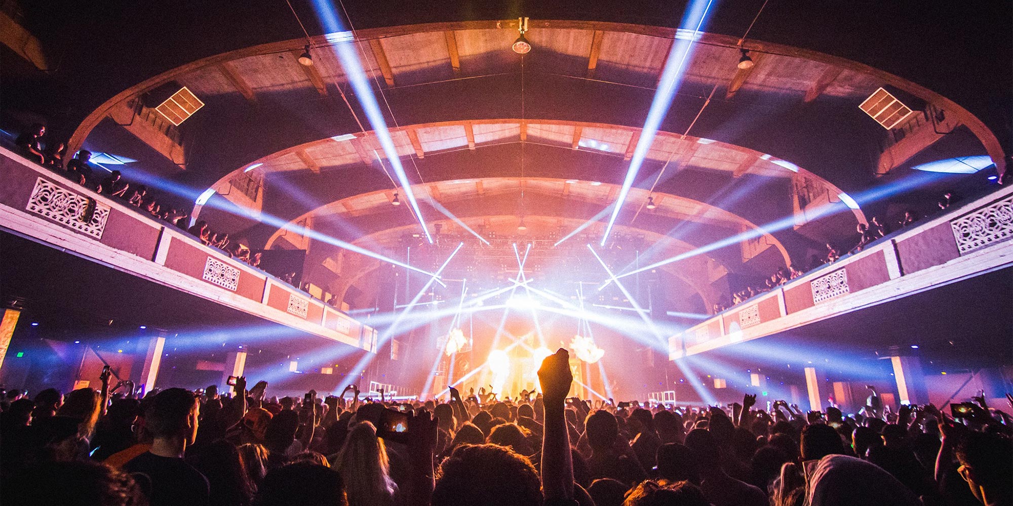 Shrine Auditorium for live music in Los Angeles, California.