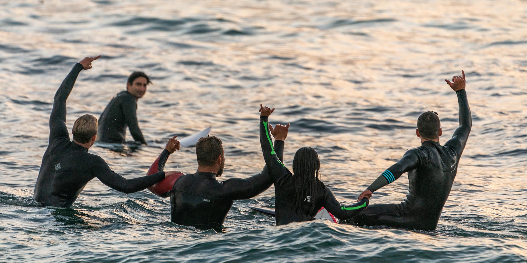 Surfers in water