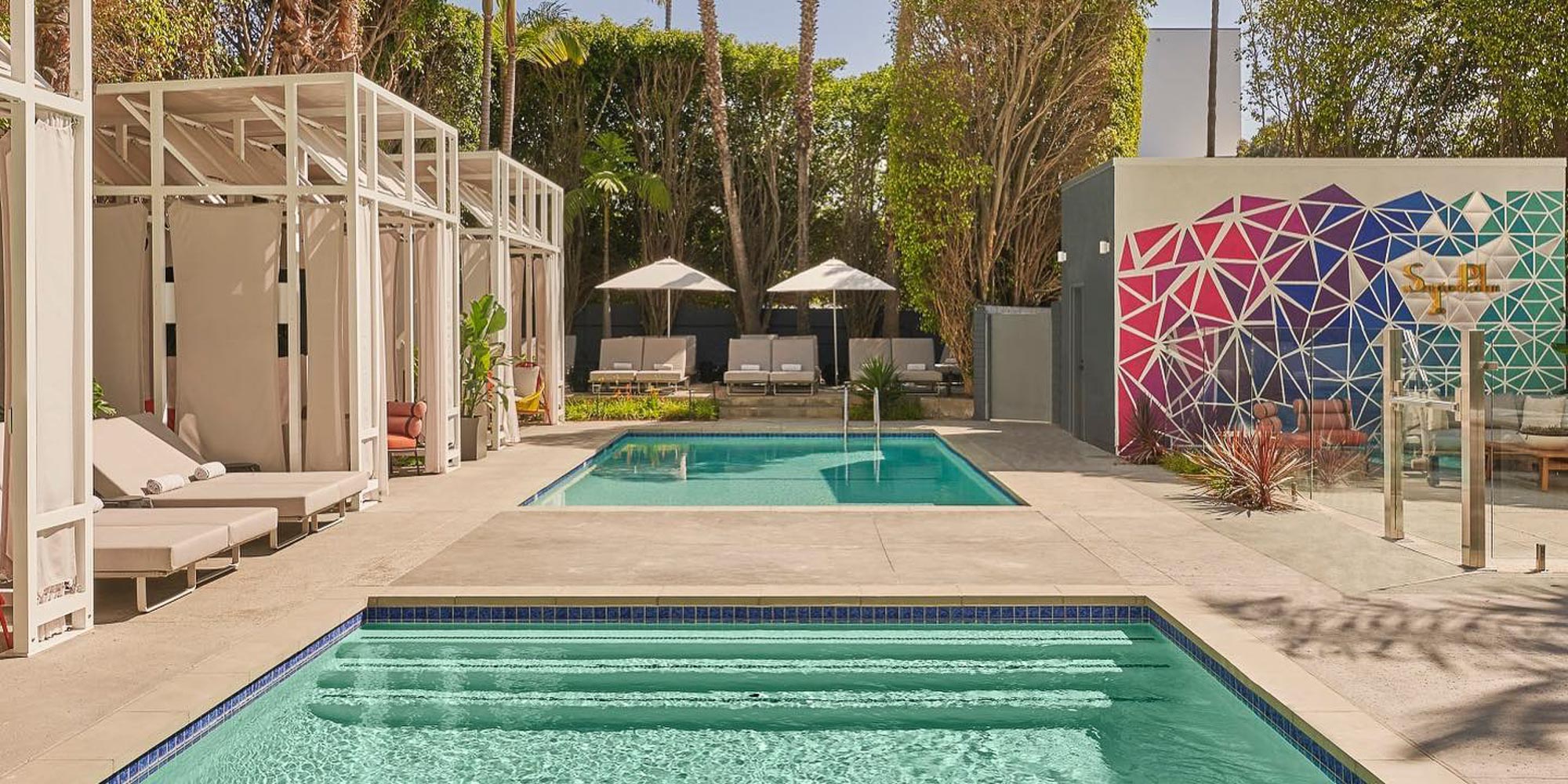 Pool at the Viceroy Santa Monica hotel in California.