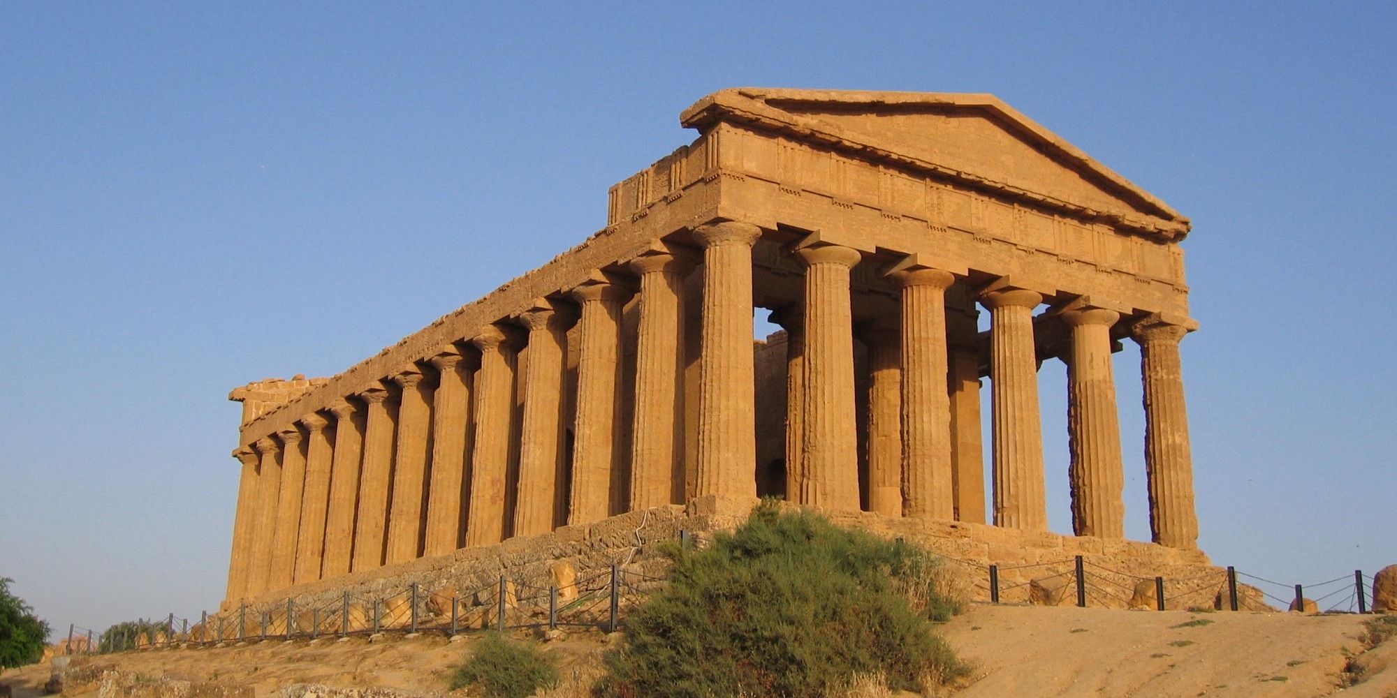 Temple near Agrigento in Sicily.